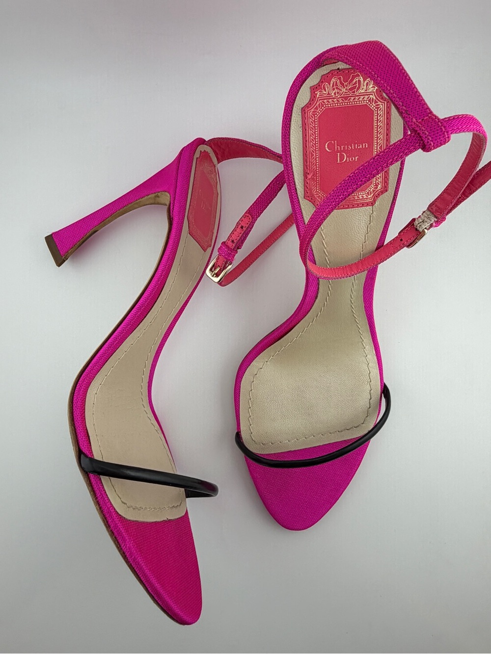 Authentic 2014 Christian Dior Hot Pink Minimalist Heels Size 39